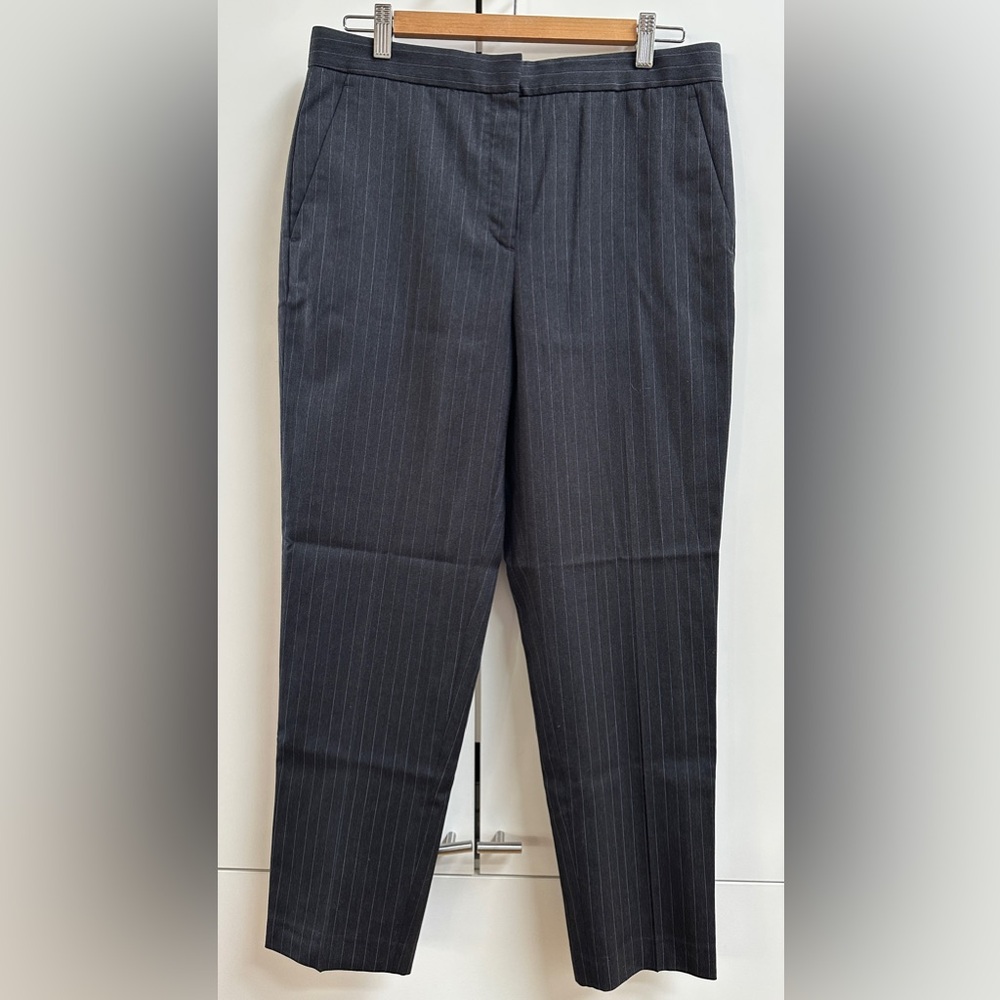 Rag & Bone - gray pinstripe slacks pants, straight leg, medium